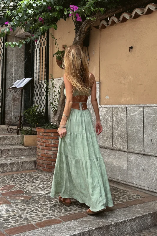 Animal - Print Casual Dresses for a Bold Statement​ Paola Sage Boho Maxi Dress