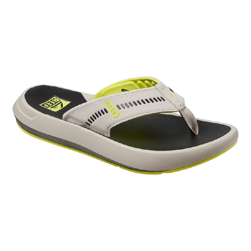 Men's leather sandals with an adjustable strap Men's leather sandals with an adjustable strap Men's leather sandals with an adjustable strap Reef Swellsole Cruiser Sandal-Grey/Lime