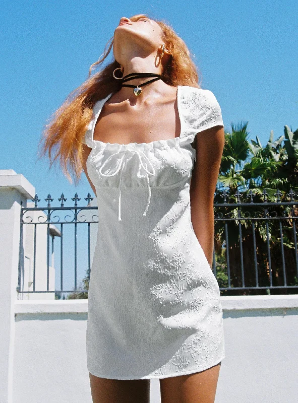 Printed mini dresses for a casual day out Andee Mini Dress White