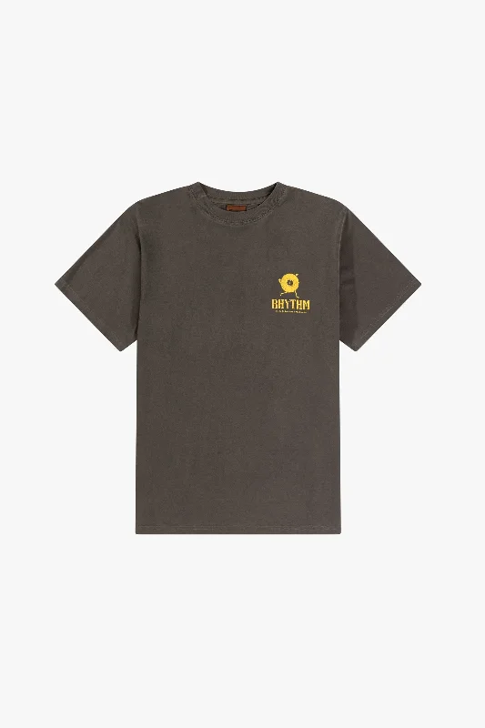 Men's polo t - shirts with a contrast collar for a preppy lookRecord Vintage Ss T-Shirt Vintage Black