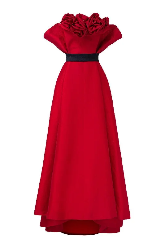 Custom - Made Casual Dresses for a Personalized Fit Novalee A-line Draped Taffeta High-low Dress Custom - Made Casual Dresses for a Personalized Fit Novalee A-line Draped Taffeta High-low Dress