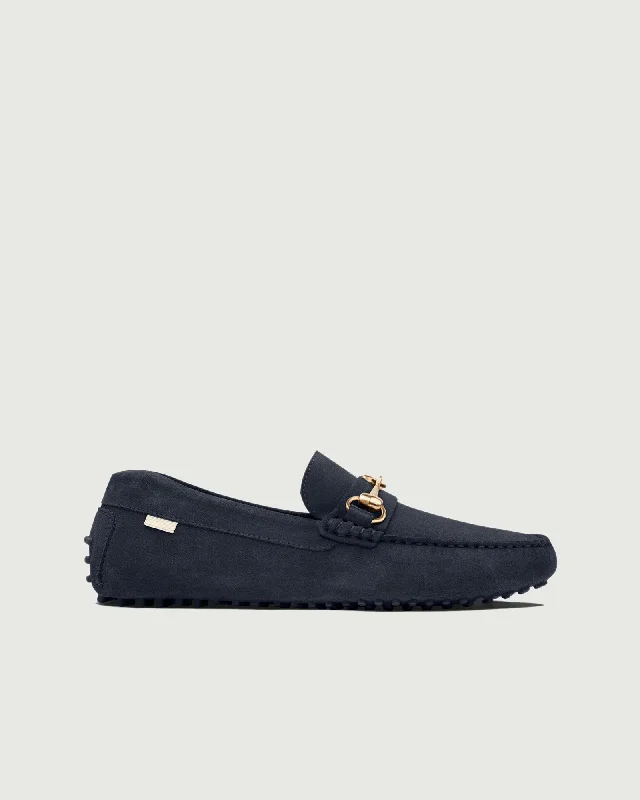Men's loafers with a moc - toe design Men's loafers with a moc - toe design Driver | Navy HB