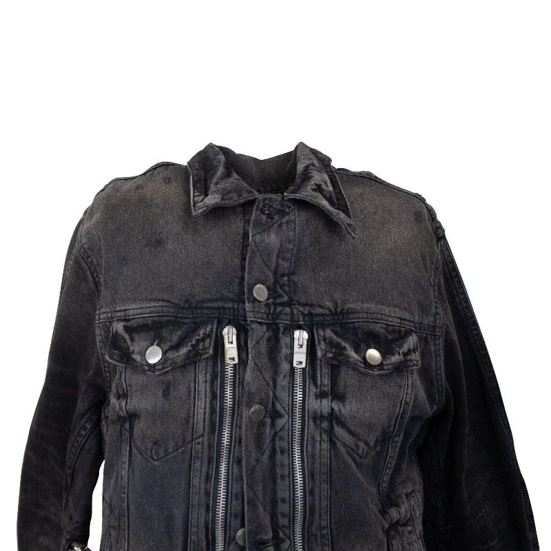 Fleece - lined men jackets for cold - weather commuting Lightweight men coats made of breathable fabric for spring and autumn Black MX2 Trucker Jacket Fleece - lined men jackets for cold - weather commuting Lightweight men coats made of breathable fabric for spring and autumn Black MX2 Trucker Jacket