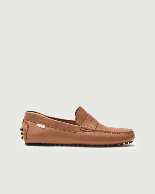 Men's loafers with a moc - toe design Men's loafers with a moc - toe design Driver | Chestnut Leather Men's loafers with a moc - toe design Men's loafers with a moc - toe design Driver | Chestnut Leather
