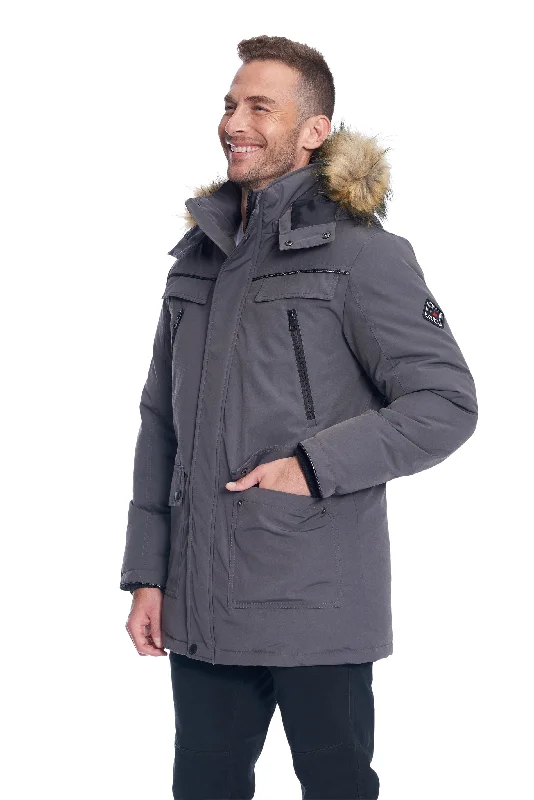 Slim - fit leather men jackets with a distressed finish for a rugged look Stylish men coats with a double - breasted design for a formal look MEN'S VEGAN DOWN PARKA Slim - fit leather men jackets with a distressed finish for a rugged look Stylish men coats with a double - breasted design for a formal look MEN'S VEGAN DOWN PARKA