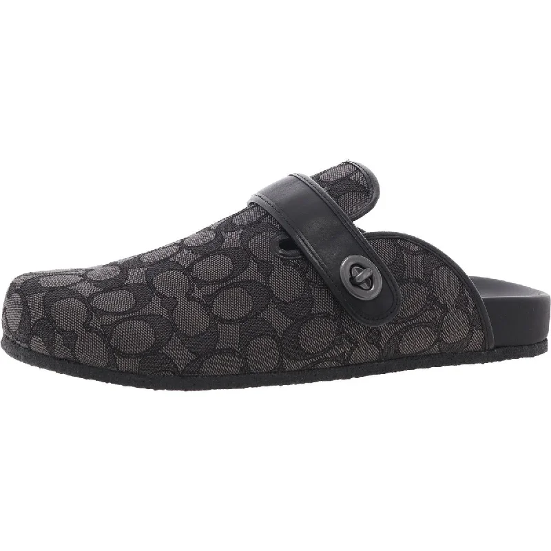 Men's loafers with a pointed toe for a stylish appearance Men's loafers with a pointed toe for a stylish appearance Men's loafers with a pointed toe for a stylish appearance C1321 Mens Monogram Faux Leather Clogs