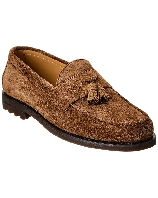 Men's loafers with a perforated leather upper for ventilation Men's loafers with a perforated leather upper for ventilation Men's loafers with a perforated leather upper for ventilation Brunello Cucinelli Suede Loafer