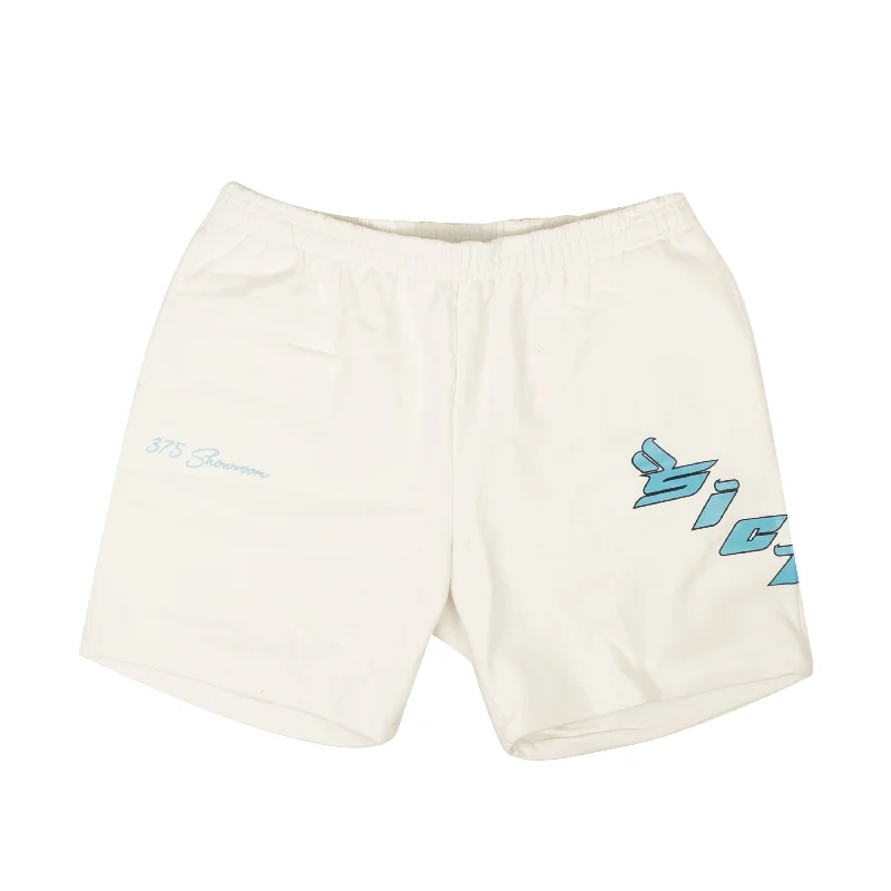 Men's checkered pattern wool shorts for a stylish winter layering option Sick� X 375 Shorts - White/Light Blue Men's checkered pattern wool shorts for a stylish winter layering option Sick� X 375 Shorts - White/Light Blue