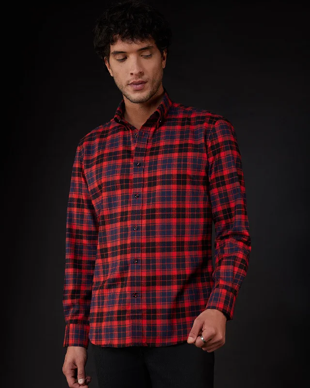 Men's Two - Tone Contrast Panel Casual Shirts in White and Navy for a Stylish and Eye - Catching Design Japanese Monarda Brushed Checked Shirt Men's Two - Tone Contrast Panel Casual Shirts in White and Navy for a Stylish and Eye - Catching Design Japanese Monarda Brushed Checked Shirt