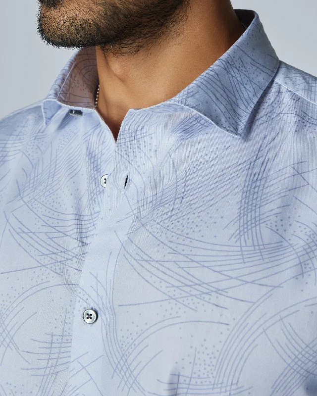 Plus Size Men's Plaid Flannel Casual Shirts in Earth Tones for a Cozy Fall Outfit Light Blue Abstract Printed Shirt Plus Size Men's Plaid Flannel Casual Shirts in Earth Tones for a Cozy Fall Outfit Light Blue Abstract Printed Shirt