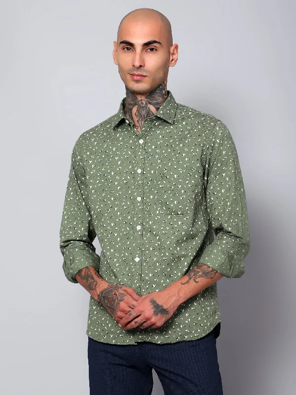 Men's Graphic - Printed Casual Shirts with Pop - Culture References for a Fun and Stylish Look Men's Light Green Casual Floral Ditsy Print Full Sleeve Shirt Men's Graphic - Printed Casual Shirts with Pop - Culture References for a Fun and Stylish Look Men's Light Green Casual Floral Ditsy Print Full Sleeve Shirt