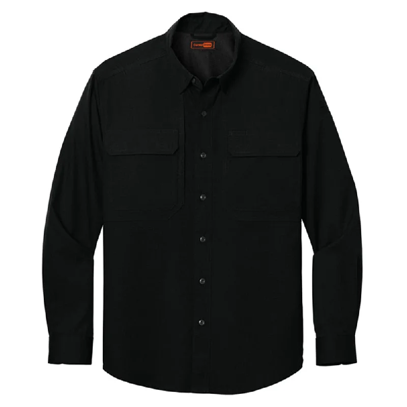 Plus Size Men's Wrinkle - Resistant Polyester Dress Shirts in Black for Easy Travel and Maintenance CornerStone Long Sleeve Select Tactical Shirt Plus Size Men's Wrinkle - Resistant Polyester Dress Shirts in Black for Easy Travel and Maintenance CornerStone Long Sleeve Select Tactical Shirt