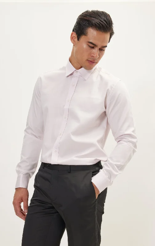 Men's Semi - Fitted Dress Shirts in Emerald Green with Mitered Cuffs for a Polished Appearance Pure Cotton Classic Collar Sateen Dress Shirt - Light Pink Men's Semi - Fitted Dress Shirts in Emerald Green with Mitered Cuffs for a Polished Appearance Pure Cotton Classic Collar Sateen Dress Shirt - Light Pink