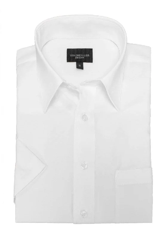 Men's Semi - Fitted Dress Shirts in Emerald Green with Mitered Cuffs for a Polished Appearance Mens Micro Poly Short Sleeve Shirts Available in 8-Colors Men's Semi - Fitted Dress Shirts in Emerald Green with Mitered Cuffs for a Polished Appearance Mens Micro Poly Short Sleeve Shirts Available in 8-Colors