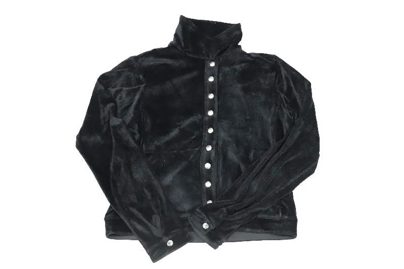 Alexa Chung Buttoned Jacket in Black Viscose