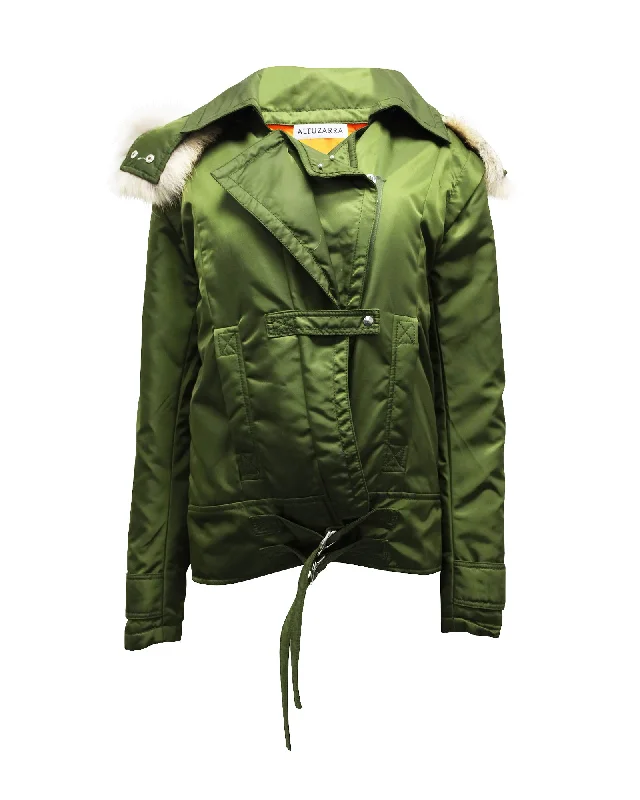 Altuzarra Cyprus Jacket in Green Polyamide