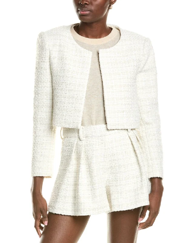 BCBGMAXAZRIA Cropped Tweed Jacket