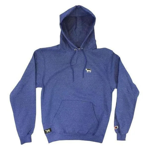 Luxury men hoodie made from cashmere - blend material Black Sheep Champion Pullover Hoody Blue Heather Luxury men hoodie made from cashmere - blend material Black Sheep Champion Pullover Hoody Blue Heather