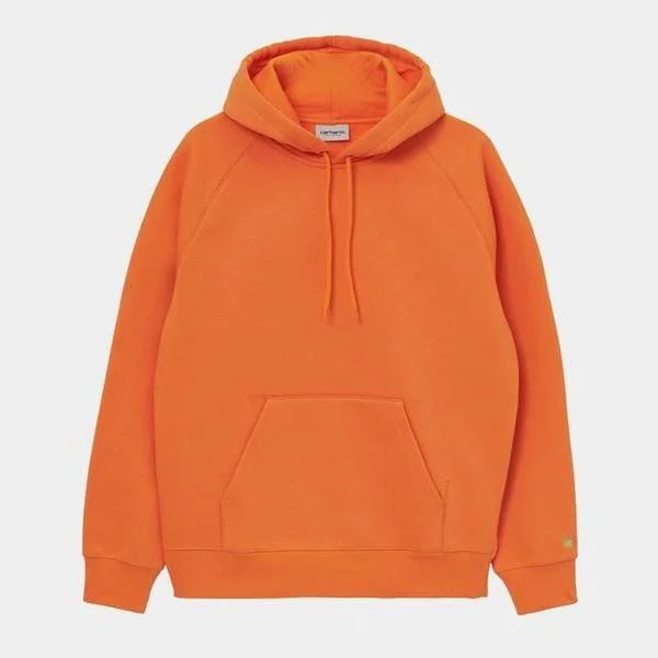 Plus - size men hoodie with a roomy fit for comfort Carhartt WIP Hooded Chase Sweatshirt Hokkaido - Gold Plus - size men hoodie with a roomy fit for comfort Carhartt WIP Hooded Chase Sweatshirt Hokkaido - Gold