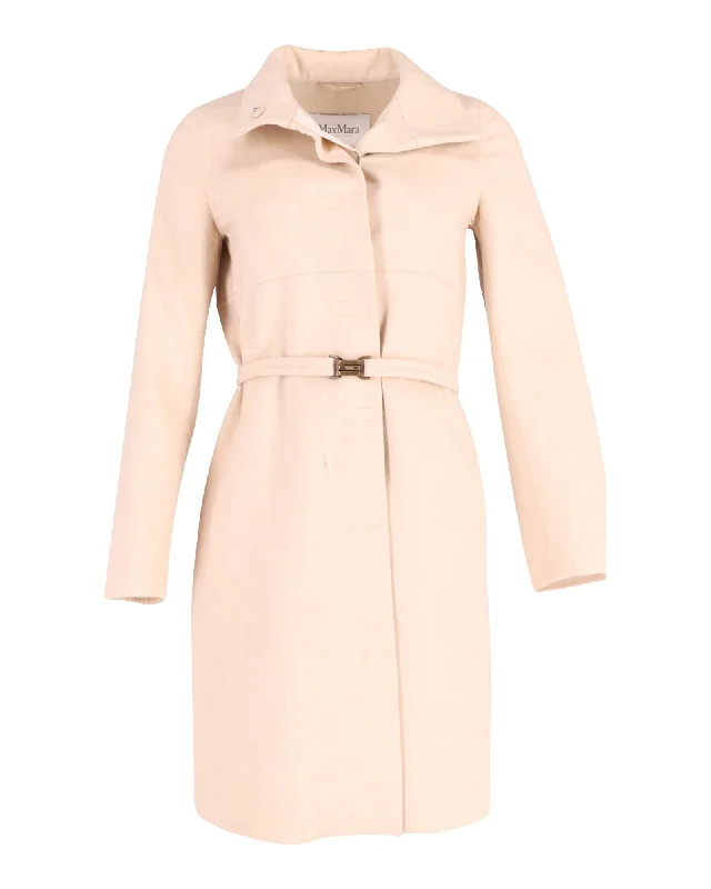 Maxmara Belted Coat in Beige Wool