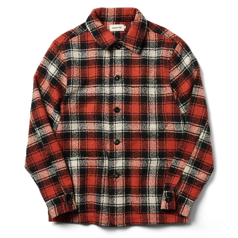 Denim men jackets with embroidered patches for a personalized touch The Ojai Jacket in Garnet Plaid Wool Denim men jackets with embroidered patches for a personalized touch The Ojai Jacket in Garnet Plaid Wool