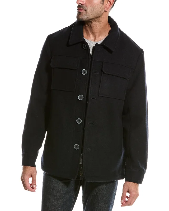 Performance - driven men jackets with breathable fabric for sports Robert Graham Wool-Blend Shirt Jacket Performance - driven men jackets with breathable fabric for sports Robert Graham Wool-Blend Shirt Jacket