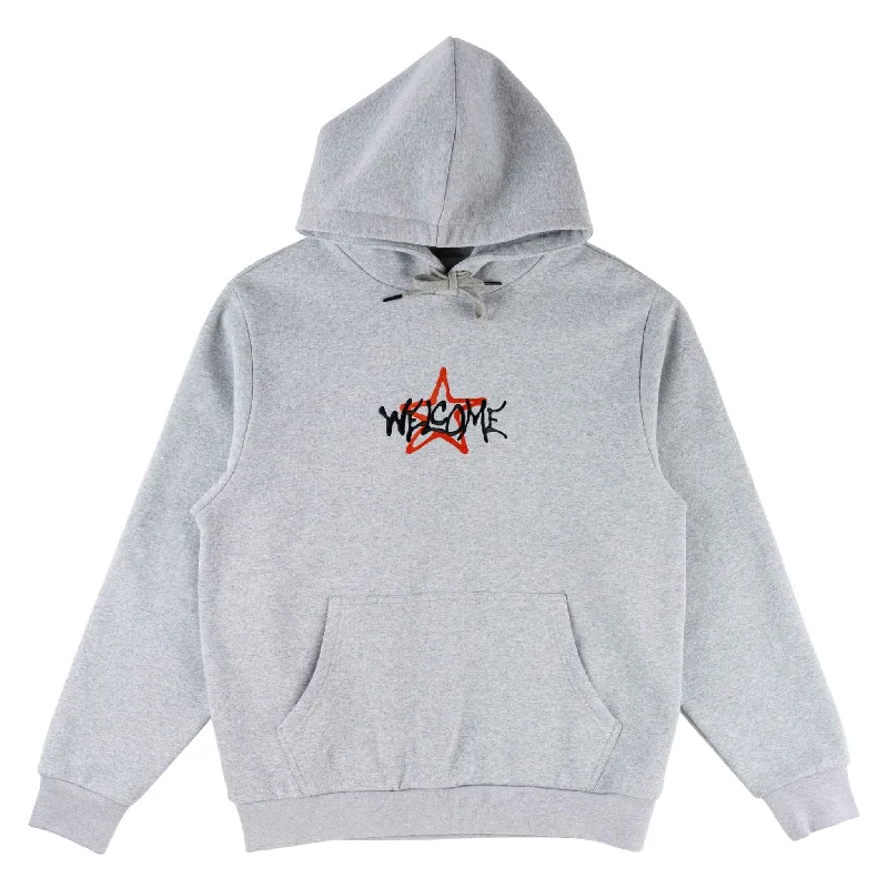 Men hoodie with a detachable hood for versatility Sirius Embroidered Hoodie - Heather Men hoodie with a detachable hood for versatility Sirius Embroidered Hoodie - Heather