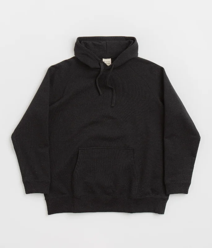 Luxury men hoodie made from cashmere - blend material Snow Peak Recycled Cotton Hoodie - Black