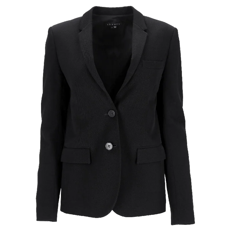 Theory Matilda Blazer in Black Wool