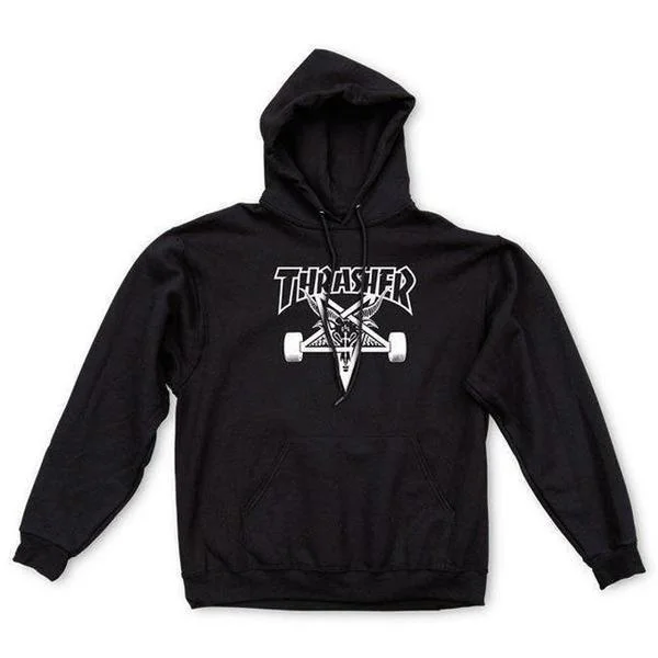 Camouflage - pattern men hoodie for outdoor enthusiasts Thrasher Skategoat Pullover Hoody Black Camouflage - pattern men hoodie for outdoor enthusiasts Thrasher Skategoat Pullover Hoody Black