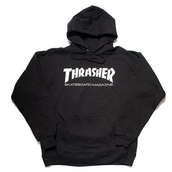 Slim - fit men hoodie to pair with skinny jeans Thrasher Skate Mag Pullover Hoody Black Slim - fit men hoodie to pair with skinny jeans Thrasher Skate Mag Pullover Hoody Black