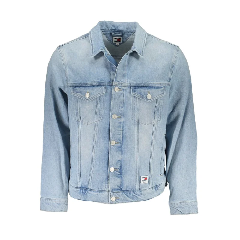 Plus - size men jackets with adjustable drawstrings for a comfortable fit Tommy Hilfiger blue Cotton Men's Jacket Plus - size men jackets with adjustable drawstrings for a comfortable fit Tommy Hilfiger blue Cotton Men's Jacket