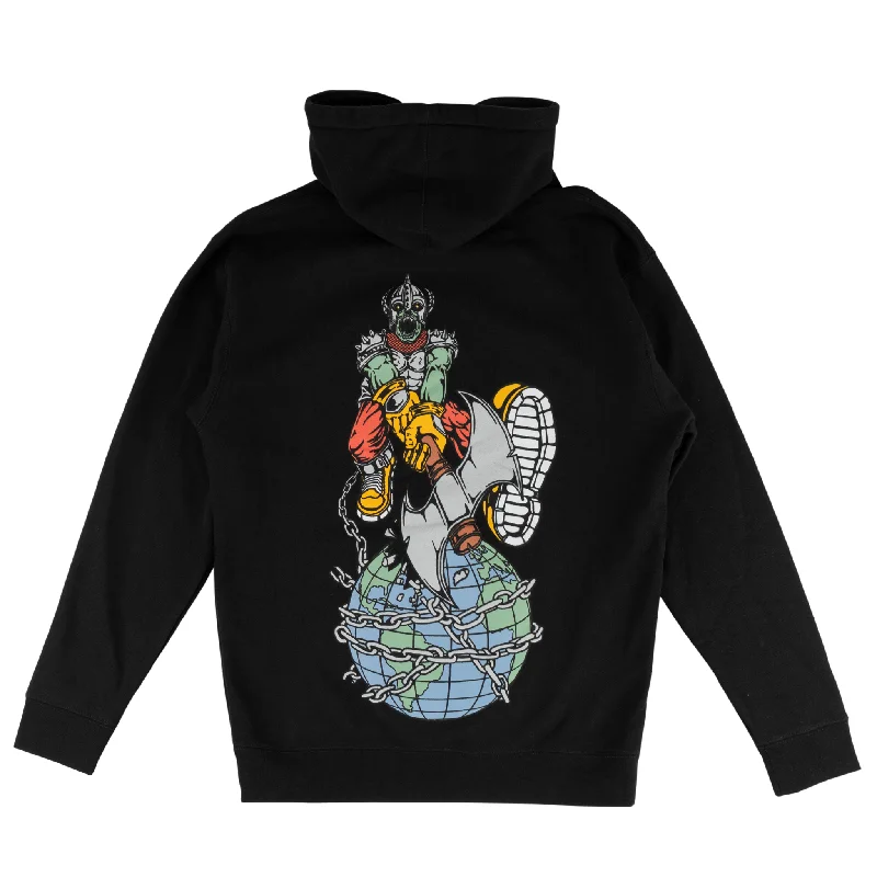 Tech - friendly men hoodie with a built - in headphone jack Unchained Printed Pullover Hoodie Tech - friendly men hoodie with a built - in headphone jack Unchained Printed Pullover Hoodie