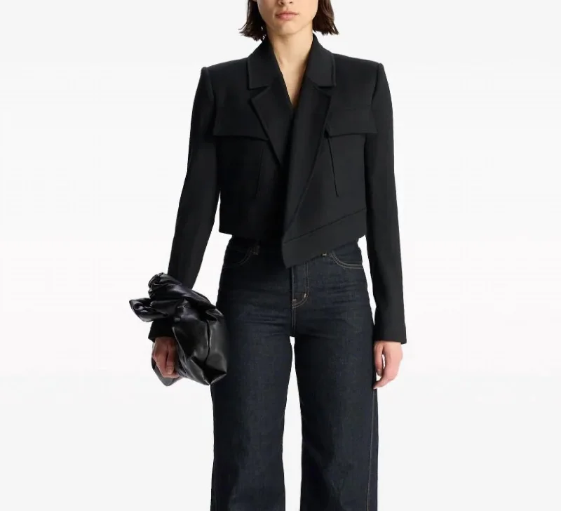 Women's Solid Reeve Cropped Blazer In Black