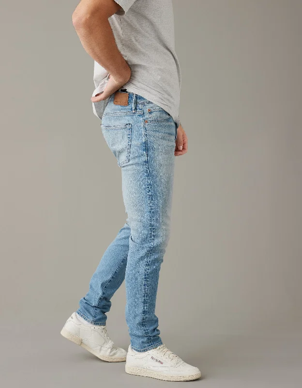 Men's Jeans with a Button - Fly for a Traditional and Classic Aesthetic AE AirFlex+ Athletic Skinny Jean Men's Jeans with a Button - Fly for a Traditional and Classic Aesthetic AE AirFlex+ Athletic Skinny Jean