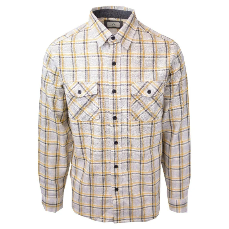 Men's long sleeve silk shirts in vibrant colors for a night out Ascend Men's Classic Yellow Grey L/S Woven Shirt Men's long sleeve silk shirts in vibrant colors for a night out Ascend Men's Classic Yellow Grey L/S Woven Shirt