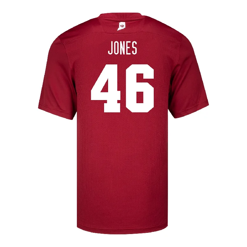 Men's Replica Hockey Jerseys of Star Players for Devoted Ice Hockey Supporters Indiana Hoosiers Adidas #46 Isaiah Jones Crimson Student Athlete Football Jersey Men's Replica Hockey Jerseys of Star Players for Devoted Ice Hockey Supporters Indiana Hoosiers Adidas #46 Isaiah Jones Crimson Student Athlete Football Jersey