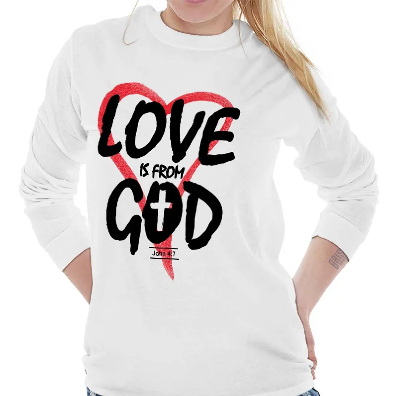 Men's long sleeve turtleneck sweaters in cashmere for a luxurious feel Love is From God Long Sleeve T-Shirt Men's long sleeve turtleneck sweaters in cashmere for a luxurious feel Love is From God Long Sleeve T-Shirt