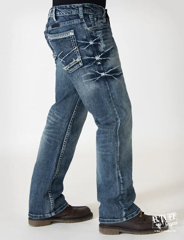 Men's Cargo Jeans with Multiple Pockets for a Practical and Outdoor - Friendly Look Mens Medium Wash Cotton Blend Jeans Monster Mike Men's Cargo Jeans with Multiple Pockets for a Practical and Outdoor - Friendly Look Mens Medium Wash Cotton Blend Jeans Monster Mike