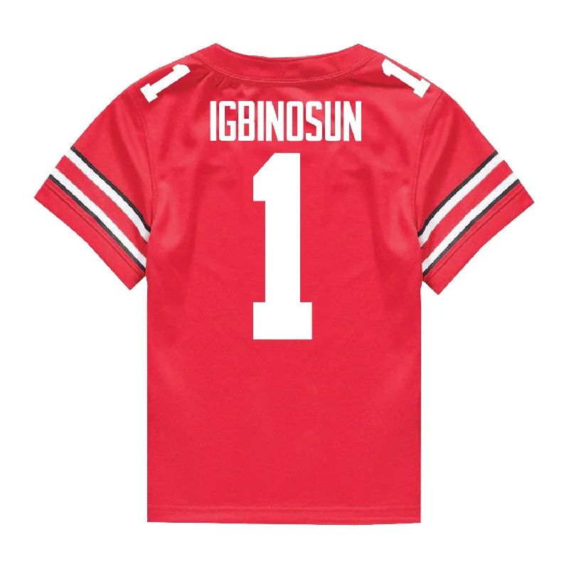 Men's Breathable Polyester Running Jerseys in Bright Neon Colors for High - Visibility Workouts Ohio State Buckeyes Nike #1 Davison Igbinosun Student Athlete Scarlet Football Jersey Men's Breathable Polyester Running Jerseys in Bright Neon Colors for High - Visibility Workouts Ohio State Buckeyes Nike #1 Davison Igbinosun Student Athlete Scarlet Football Jersey