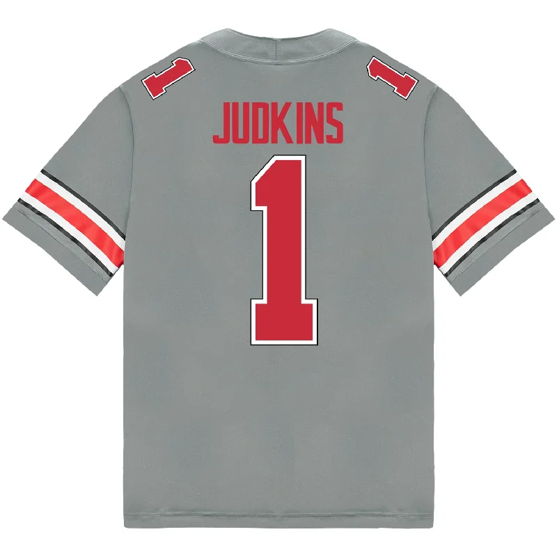 Men's NBA Authentic Team Jerseys in Official Team Colors for True Basketball Fans Ohio State Buckeyes Nike #1 Quinshon Judkins Student Athlete Gray Football Jersey Men's NBA Authentic Team Jerseys in Official Team Colors for True Basketball Fans Ohio State Buckeyes Nike #1 Quinshon Judkins Student Athlete Gray Football Jersey