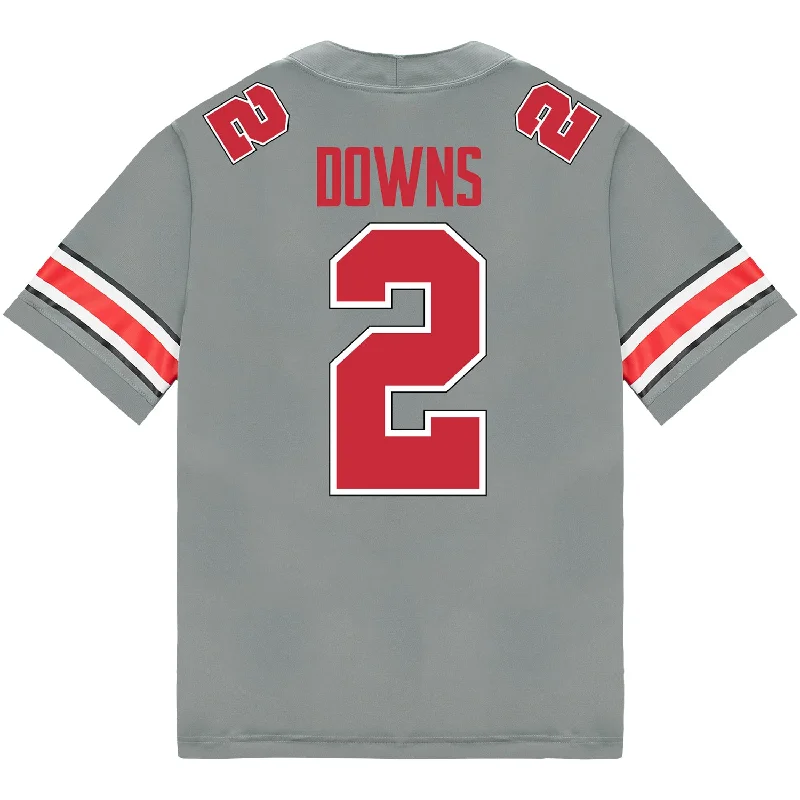 Men's Football Jerseys with Embroidered Club Badges for a Premium and Authentic Appeal Ohio State Buckeyes Nike #2 Caleb Downs Student Athlete Gray Football Jersey Men's Football Jerseys with Embroidered Club Badges for a Premium and Authentic Appeal Ohio State Buckeyes Nike #2 Caleb Downs Student Athlete Gray Football Jersey