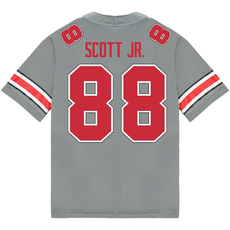 Men's Basketball Jerseys with Signature Player Logos for a Fan - Favorite Look Ohio State Buckeyes Nike #88 Gee Scott Jr. Student Athlete Gray Football Jersey Men's Basketball Jerseys with Signature Player Logos for a Fan - Favorite Look Ohio State Buckeyes Nike #88 Gee Scott Jr. Student Athlete Gray Football Jersey