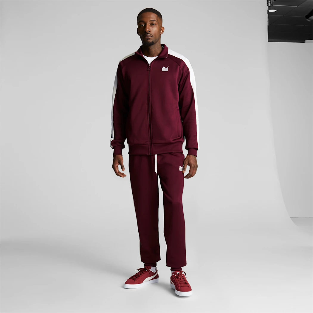 Men's Low - Rise Jeans in a Light Wash for a Casual and Youthful Look PUMA X TMC Everyday Hussle T7 Pants (Burgundy) Men's Low - Rise Jeans in a Light Wash for a Casual and Youthful Look PUMA X TMC Everyday Hussle T7 Pants (Burgundy)