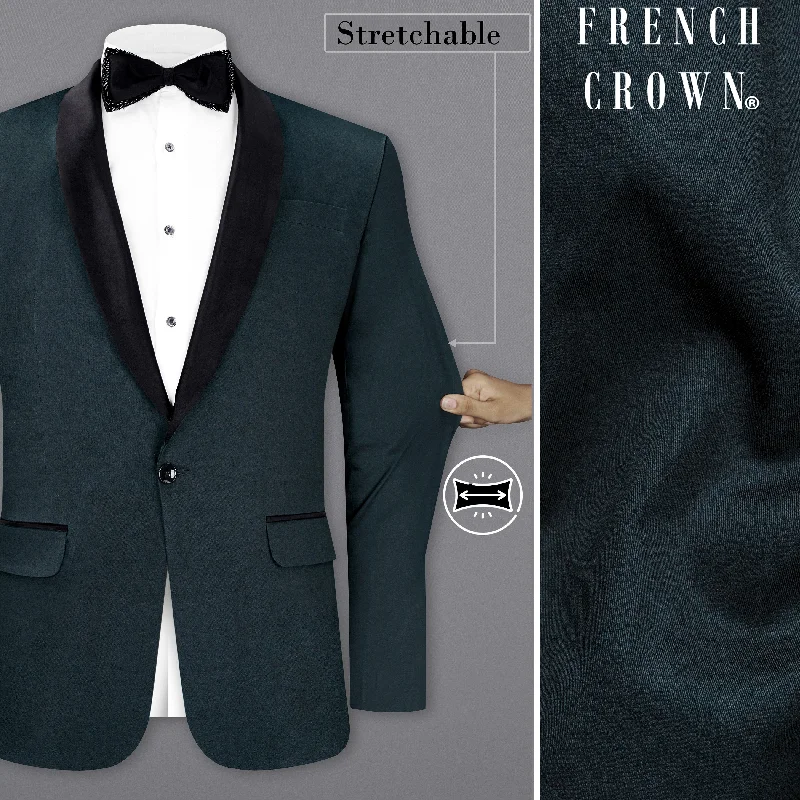 Men Blazers for Corporate Events in Tailored Fits Timber Sea Blue Stretchable Premium Cotton Tuxedo traveler Blazer Men Blazers for Corporate Events in Tailored Fits Timber Sea Blue Stretchable Premium Cotton Tuxedo traveler Blazer