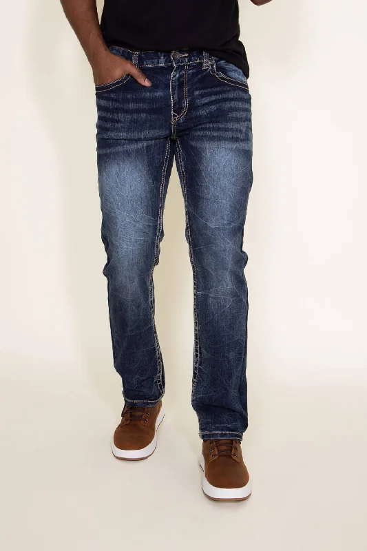 Plus Size Men's Bootcut Jeans with a Relaxed Waist for a Classic and Comfortable Fit True Luck Mason Bootcut Stretch Jeans for Men | TL19350407 Plus Size Men's Bootcut Jeans with a Relaxed Waist for a Classic and Comfortable Fit True Luck Mason Bootcut Stretch Jeans for Men | TL19350407