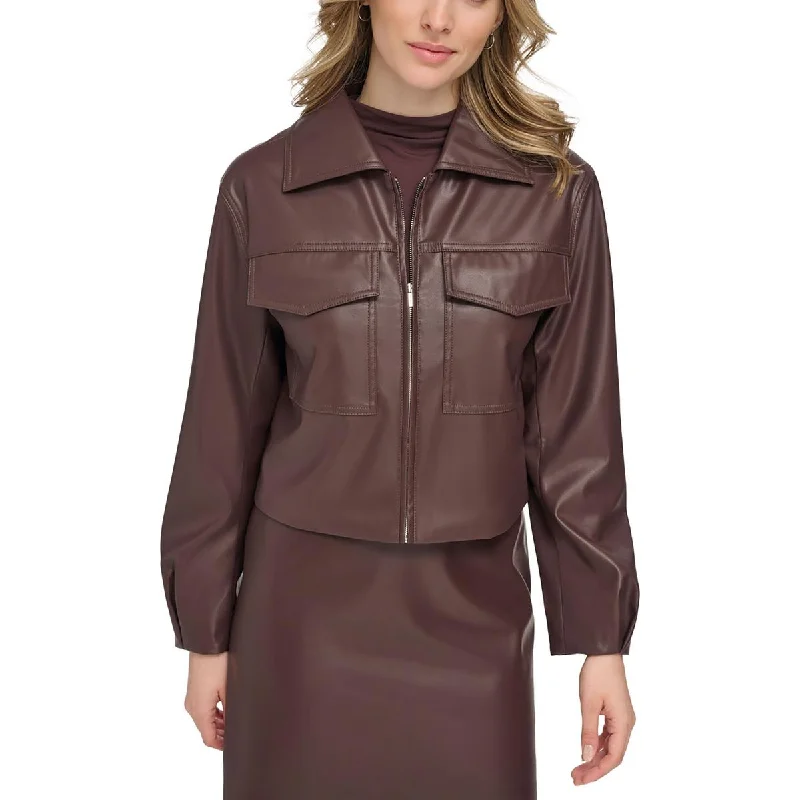 Womens Lightweight Short Leather Jacket