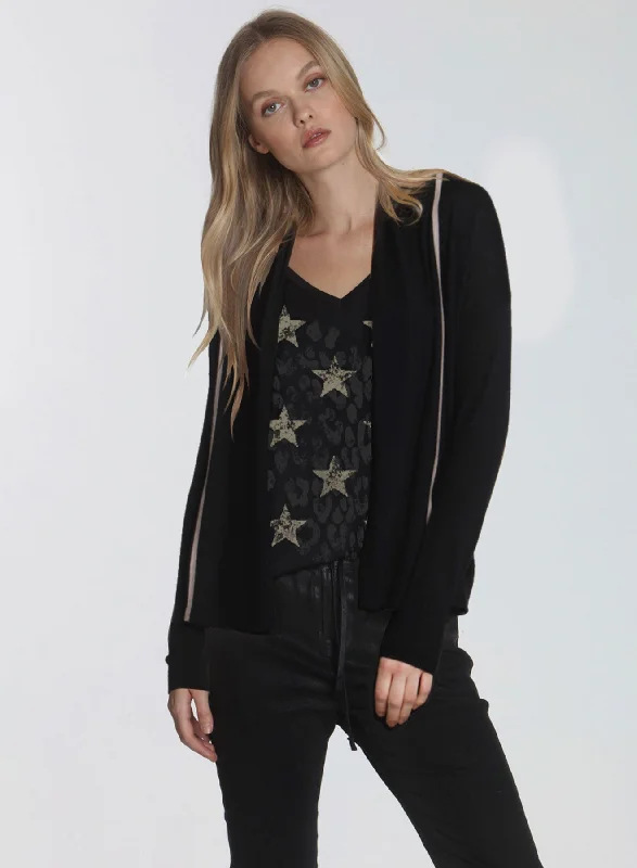 Brooklyn Drape Cardigan - Black