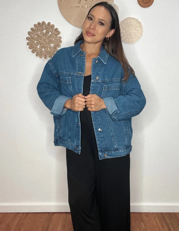 Denim Button Down Oversized Jacket