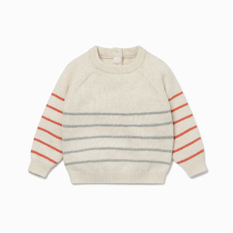 Knitted Striped Oat Jumper